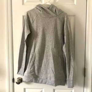 Funnel neck tunic hoodie